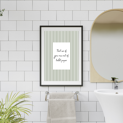 Striped Funny Bathroom Printable Decor | Digital Wall Decor for Guest Bathroom