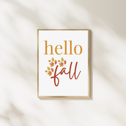 Hello Fall Wall Art | Cozy Autumn Decor